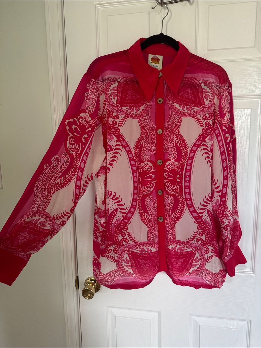 Farm Rio Pink Blouse - Picture 3 of 8